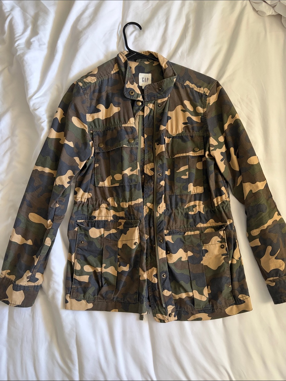 GAP Women’s Camouflage Utility Jacket - Green/Tan/Brown
